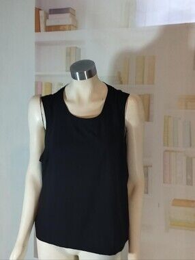 STYLUS Black Sleeveless Scoop Neck Tank Top